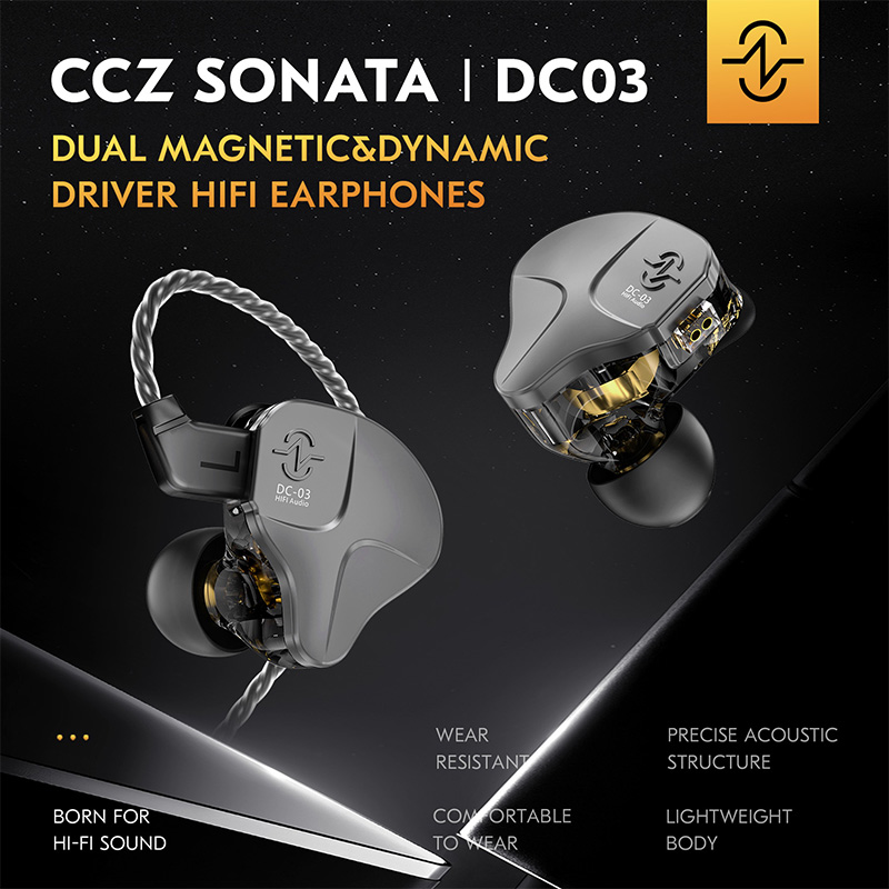 In Ear Monitors For Singers - Auricolari cablati CCZ DC03 IEM con