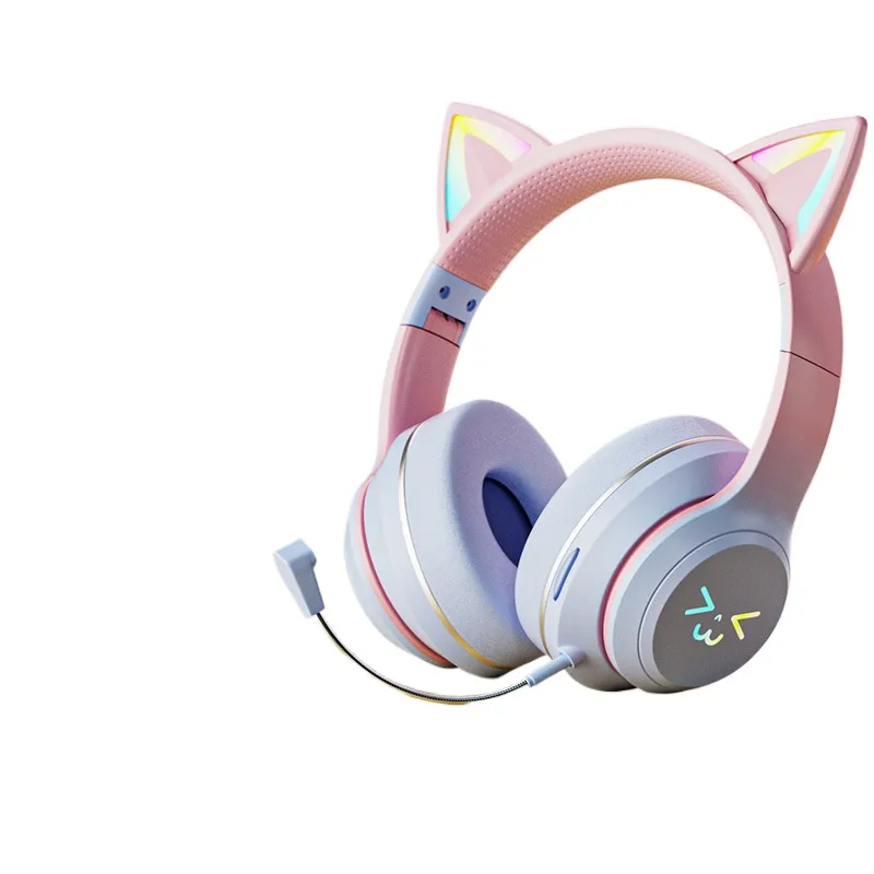 Cat Ear Bluetooth Headset Led - Cuffie Bluetooth wireless con orecchie da