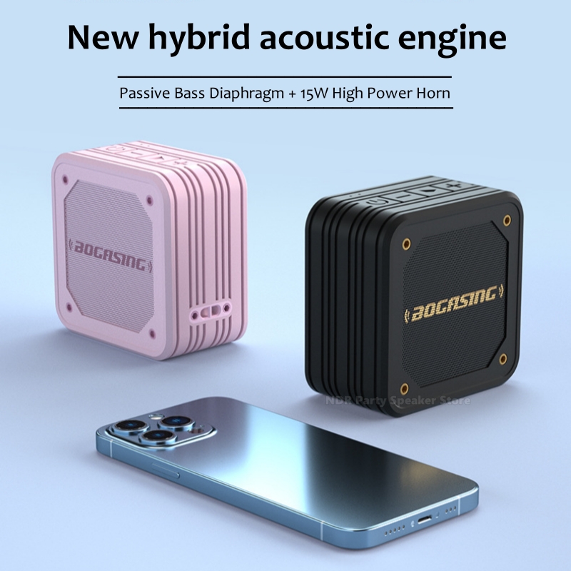 Portable Bluetooth Speaker Waterproof Ipx7 - Altoparlante M10 15W BT 5.0 Suono