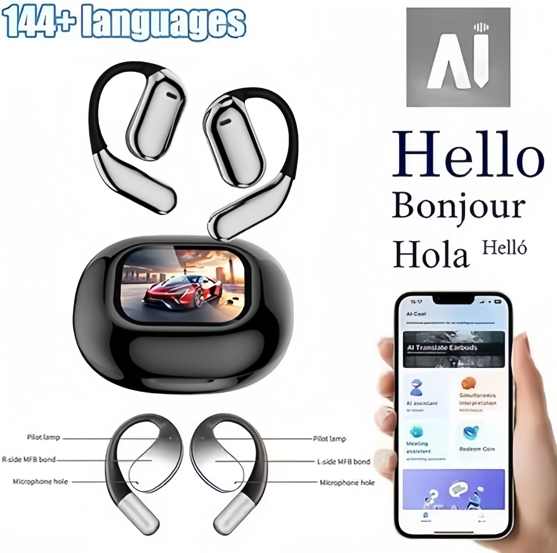 Auricolari Traduttori AI con T - Headphones recensione e prezzo