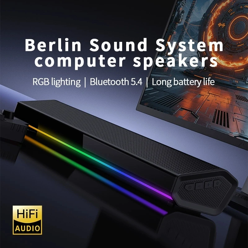 Altoparlante Bluetooth 5.4 con - Rgb Computer Soundbar For Pc recensione e prezzo
