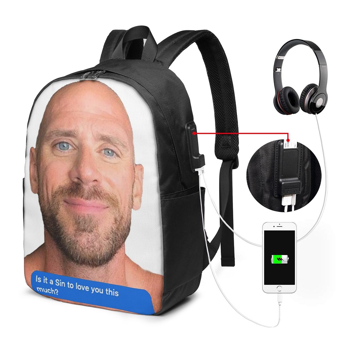 Zaino Johnny Sins Flirty Text  - Laptops recensione e prezzo