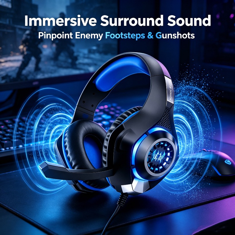Cuffie da Gaming LED con Micro - Gaming Headset With Mic Rgb recensione e prezzo